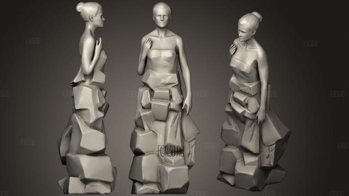 Grace Kellys statue stl model for CNC